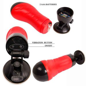 Âm đạo giả dính tường 12 tần số rung - Crazy Bull Red Delia
