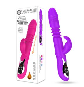 Dương vật giả đa năng Rabbit Vibrator rung, thụt, phát nhiệt