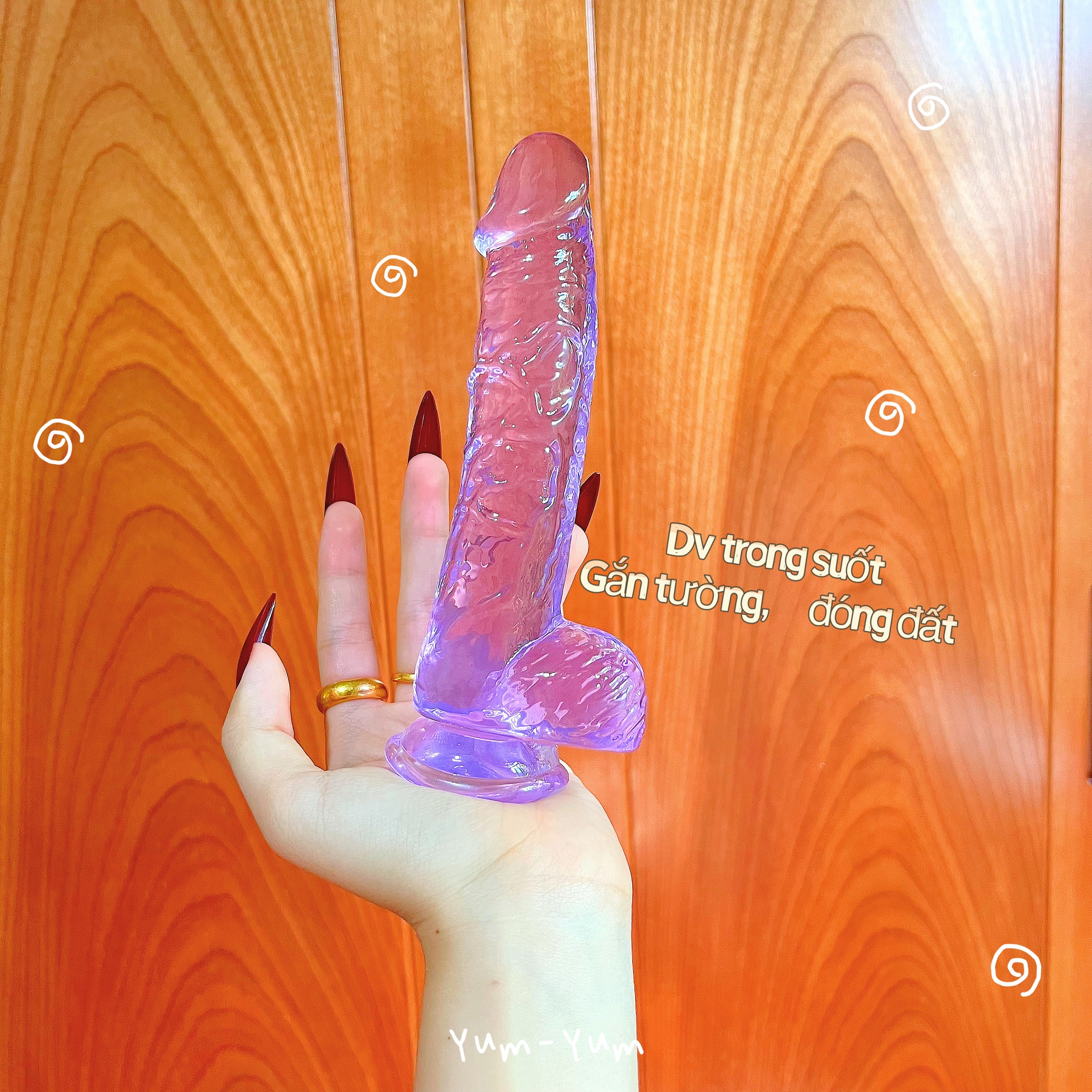 dương vật giả trong suốt không rung