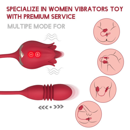Trứng rung hồng đa năng sex massages với 2 đầu rung, lưỡi rung âm đạo cao cấp kết hợp nhiều chức năng độc đáo. Đồ chơi người lớn đa chức năng này phù hợp với chức năng massage toàn thân và các chức năng lắc, lưỡi, thụt. Hai hoạt động mà phụ nữ yêu thích và say mê.